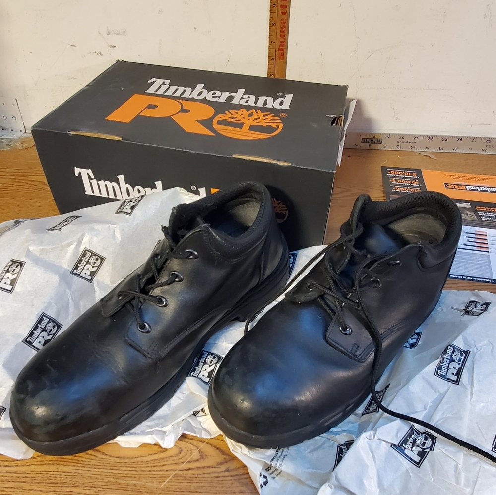 Timberland 6" TITAN PRO Waterproof Boots BLACK COMPOSITE TOE WORK SZ 13